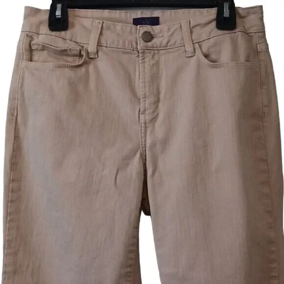 NYDJ Womens Light Tan Crop Jeans, Denim Pants, Size 4 - Picture 2 of 13
